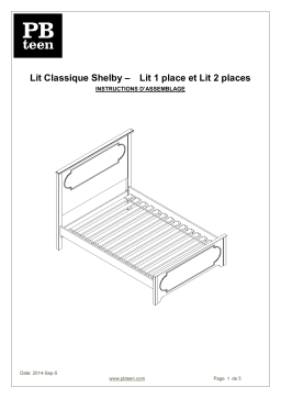 PB Teen Shelby Classic Bed - Full & Twin Manuel utilisateur