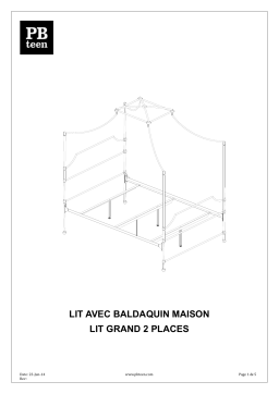 PB Teen Masion Canopy Bed - Queen Manuel utilisateur