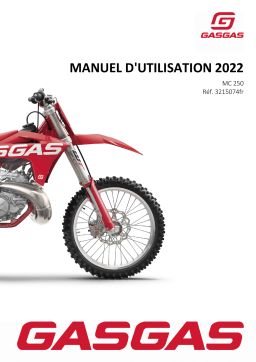 GASGAS MC 250 2022 Manuel du propriétaire