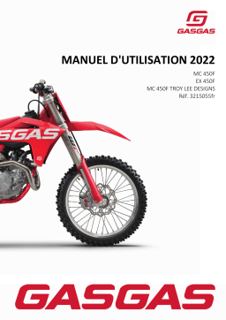 GASGAS MC 450F Troy Lee Designs 2022 Manuel du propriétaire