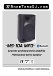 BoomToneDJ MS10A MP3 Manuel du propri&eacute;taire