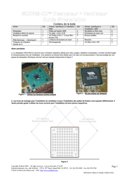 swiftech MCX159 CU Chipset Heatsink Guide d'installation