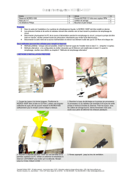 swiftech MCRES 1000P Reservoir Guide d'installation