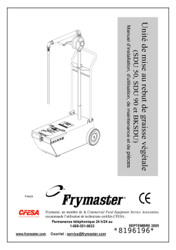 Frymaster SDU 50/90 Mode d'emploi