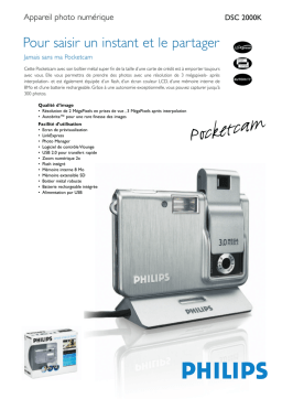 Philips DSC2000K/30 Webcam Manuel utilisateur