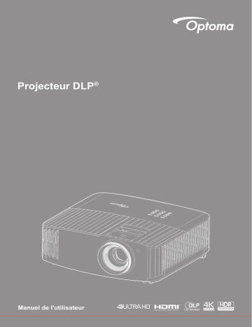 4K400x | UHD35x | Optoma UHD38x Bright, 4K UHD gaming and home entertainment projector Manuel du propriétaire | Fixfr