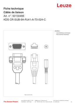 Leuze KDS CR-SUB-9A-RJ41-A-T0-024-C Verbindungsleitung Manuel utilisateur