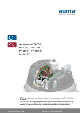 AUMA PF-M25(X) – PF-M100(X)/PF-Q80(X) – PF-Q600(X) Mode d'emploi