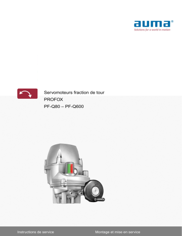 AUMA Part-turn actuators PF-Q80 Mode d'emploi | Fixfr