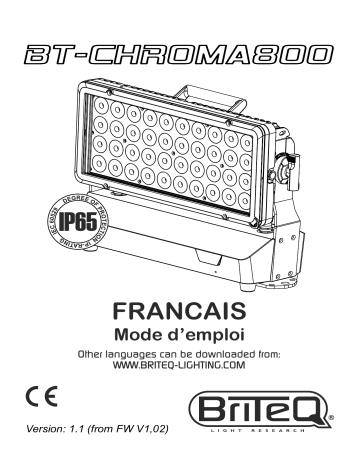 Briteq BT-CHROMA 800 Manuel du propriétaire | Fixfr