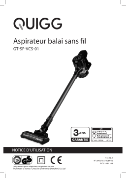 Quigg GT-SF-VCS-01 stick vacuum cleaner Manuel utilisateur