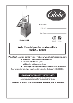 Globe GSCS2 and GSCS3 Prep Manuel du propriétaire