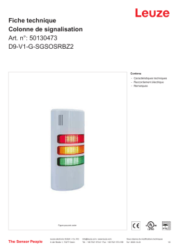 Leuze D9-V1-G-SGSOSRBZ2 Signalsäule Manuel utilisateur