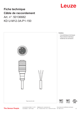 Leuze KD U-M12-3A-P1-150 Anschlussleitung Manuel utilisateur