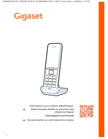 Gigaset COMFORT 500HX Mode d'emploi | Fixfr