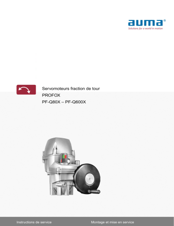 AUMA Part-turn actuators PF-Q80X Mode d'emploi | Fixfr