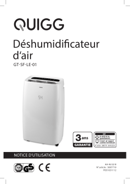 Quigg GT-SF-LE-01 Dehumidifier Manuel utilisateur