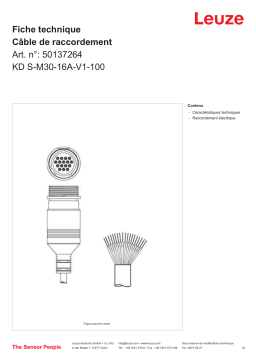 Leuze KD S-M30-16A-V1-100 Anschlussleitung Manuel utilisateur