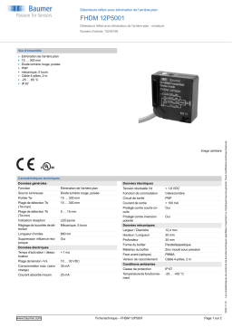 Baumer FHDM 12P5001 Diffuse sensor Fiche technique