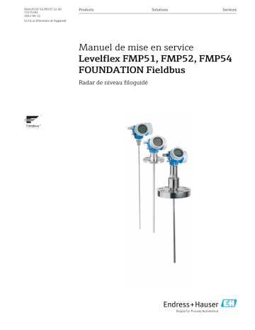 Endres+Hauser Levelflex FMP51, FMP52, FMP54 FOUNDATION Fieldbus Mode d'emploi | Fixfr