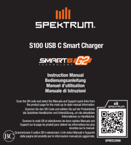 Spektrum SPMXC2090 S100 1x100W USB-C Smart Charger Manuel du propriétaire
