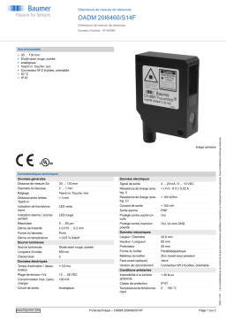 Baumer OADM 20I6460/S14F Distance sensor Fiche technique