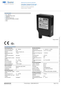 Baumer OADM 20I6472/S14F Distance sensor Fiche technique