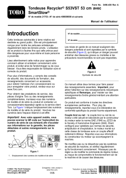 Toro Recycler S53VST 53cm Lawn Mower Walk Behind Mower Manuel utilisateur