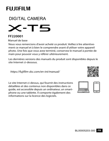 Fujifilm X-T5 Camera Manuel utilisateur | Fixfr