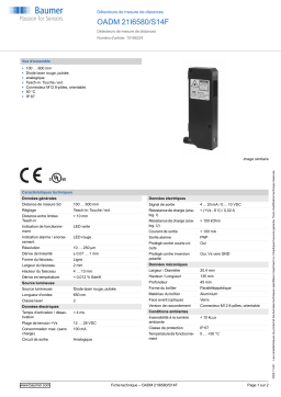 Baumer OADM 21I6580/S14F Distance sensor Fiche technique