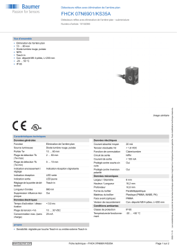 Baumer FHCK 07N6901/KS35A Diffuse sensor Fiche technique