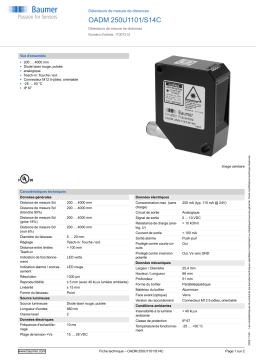 Baumer OADM 250U1101/S14C Distance sensor Fiche technique