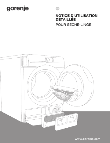 Gorenje SP22/322 Sèche-linge à condensation pose libre avec pompe à chaleur DNE92/GN Une information important | Fixfr