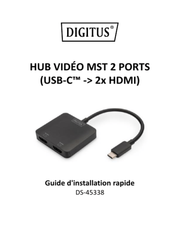 Digitus DS-45338 DIGITUS Guide de démarrage rapide | Fixfr