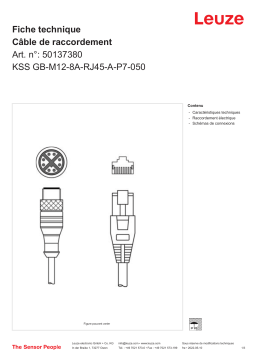 Leuze KSS GB-M12-8A-RJ45-A-P7-050 Anschlussleitung Manuel utilisateur