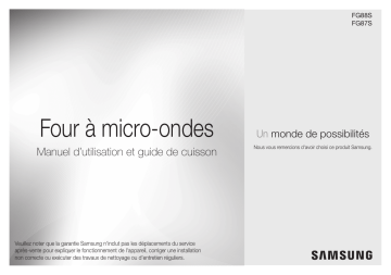 Samsung FG87SST/XEF Micro-ondes encastrable - FG87SST Manuel utilisateur | Fixfr