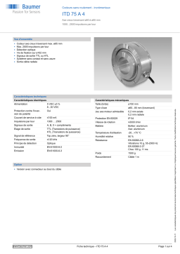 Baumer ITD 75 A 4 Encoder Fiche technique