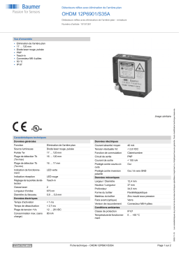 Baumer OHDM 12P6901/S35A Diffuse sensor Fiche technique