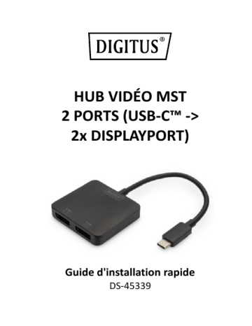 Digitus DS-45339 DIGITUS Guide de démarrage rapide | Fixfr
