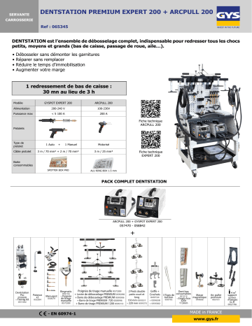 GYS DENTSTATION PREMIUM EXPERT 200 Fiche technique | Fixfr