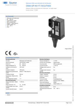 Baumer O500.GP-NV1T.72CU/T003 Diffuse sensor Fiche technique