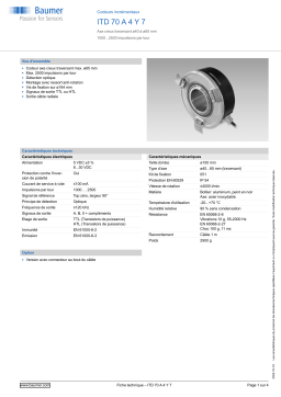 Baumer ITD 70 A 4 Y 7 Incremental encoder Fiche technique