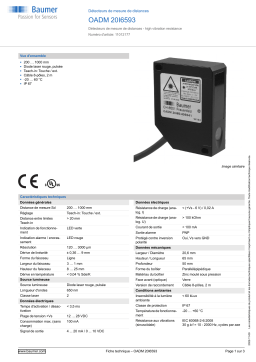 Baumer OADM 20I6593 Distance sensor Fiche technique