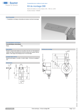 Baumer Mounting kit 098 Mounting hollow shaft encoder Fiche technique