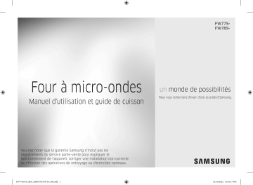 FW77SUST | Samsung FW77SUB Micro-ondes encastrable - Manuel utilisateur | Fixfr