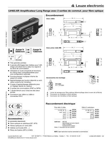 Leuze LV463.XR7/2T2 Lichtleiter Verstärker Manuel utilisateur | Fixfr