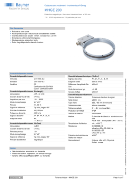 Baumer MHGE 200 Encoder Fiche technique