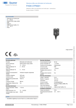 Baumer FHDK 07P6901 Diffuse sensor Fiche technique