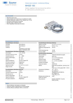 Baumer MHGE 100 Encoder Fiche technique