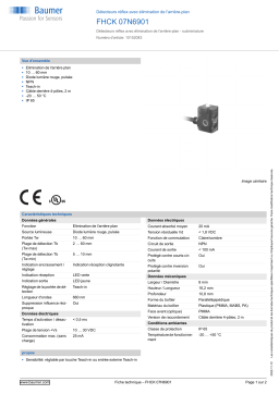 Baumer FHCK 07N6901 Diffuse sensor Fiche technique